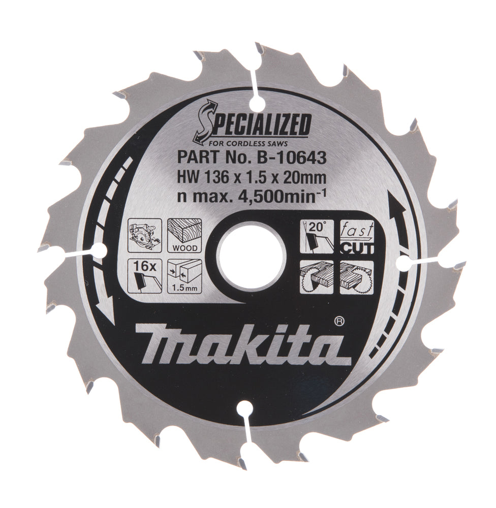 T.C.T saeketas 136X1.5X20mm 20° T16 B-10643