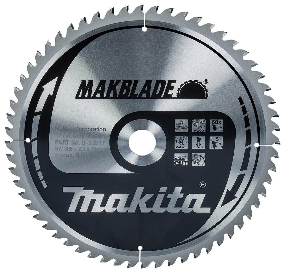 T.C.T. saw blade 305X2.3X30mm 5° T60 B-32817