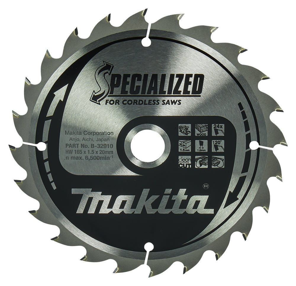 T.C.T saeketas 165X1.5X20mm 20° T24 B-32910