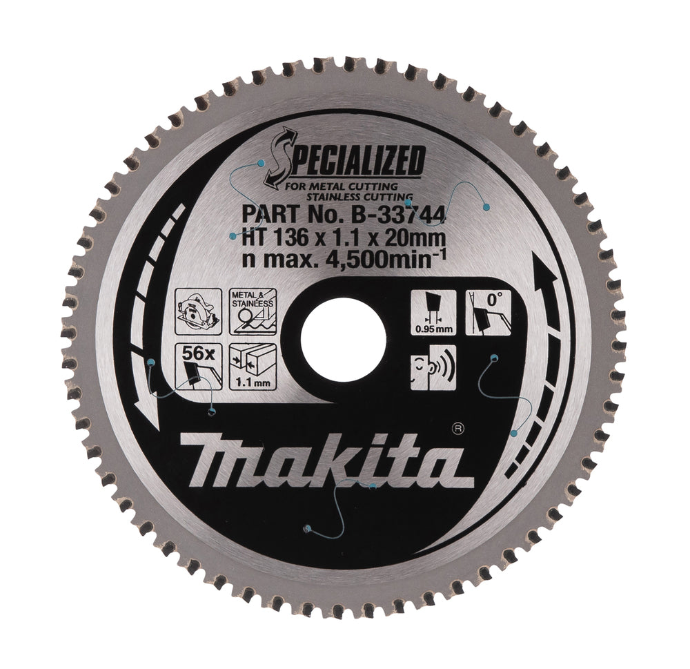 T.C.T saeketas 136X1.1X20mm 0° T56 B-33744