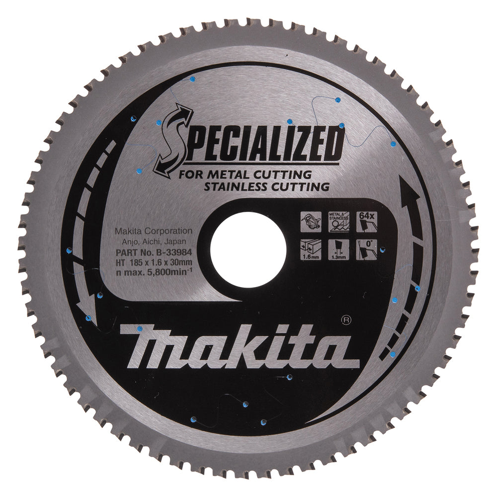 T.C.T saeketas 185X1.6X30mm 0° T64 B-33984