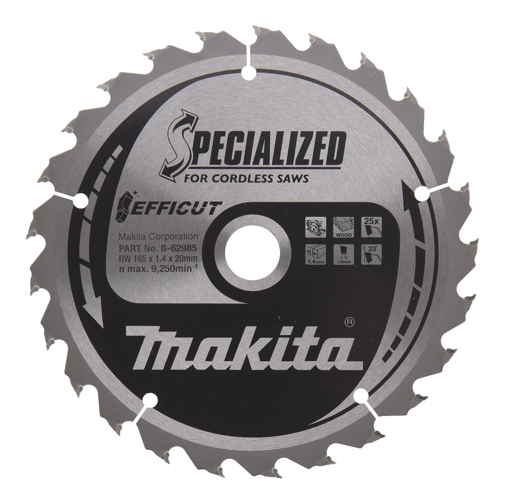 T.C.T. saw blade 165X1.4X20mm 23° T25 B-62985