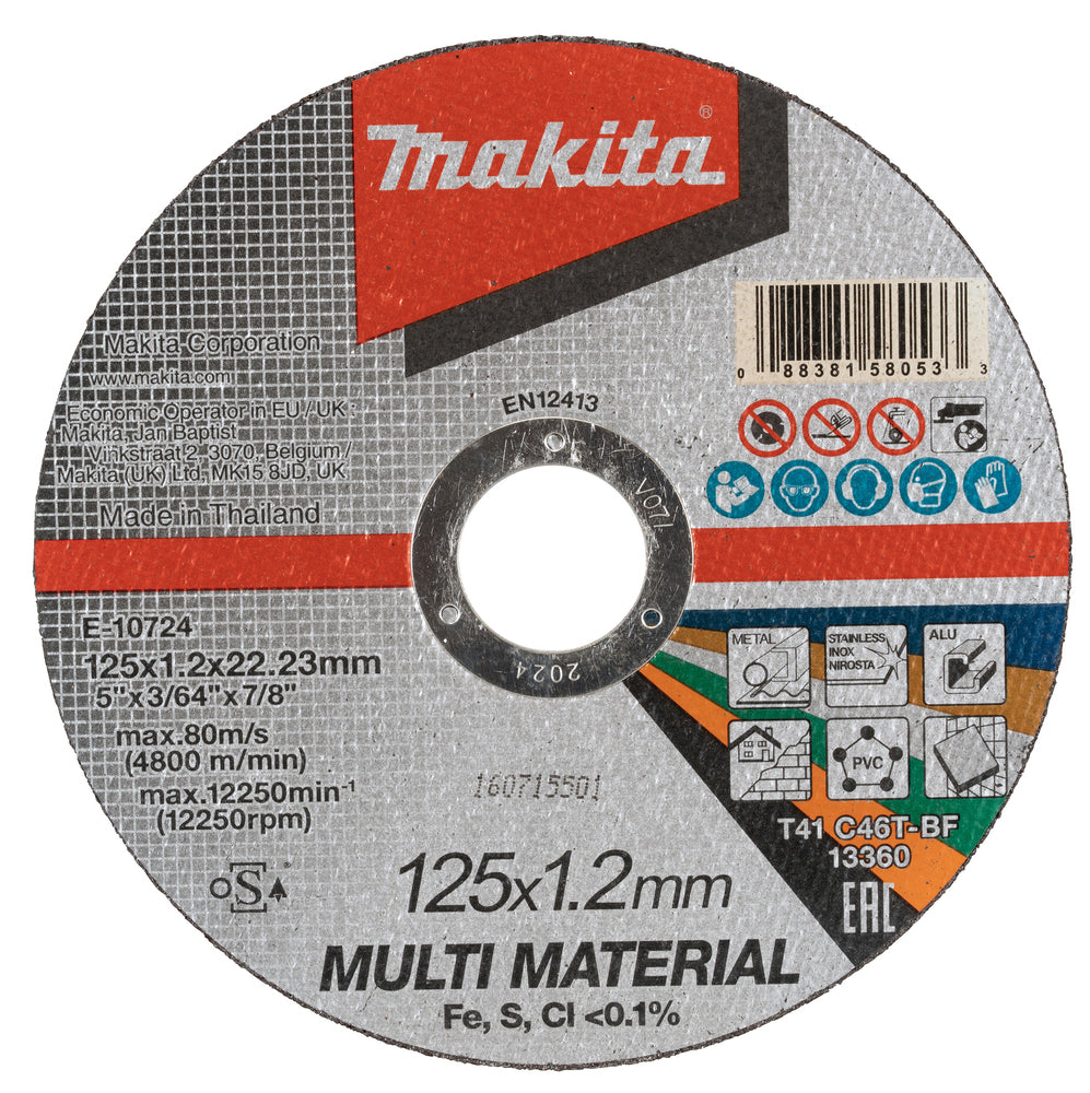 Cutting disc 125*1.2 multi-material B-10724