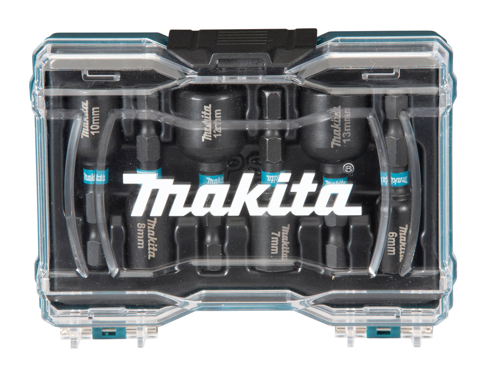 IMPACT BLACK socket set, 6 pcs, 1/4" (6, 7, 8, 9, 10, 12, and 13 mm) E-15768