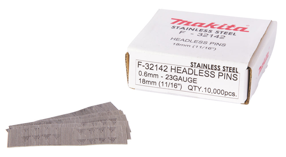 Pin naelad 0,6x18mm, 23ga, rst, 10.000 tk. F-32142