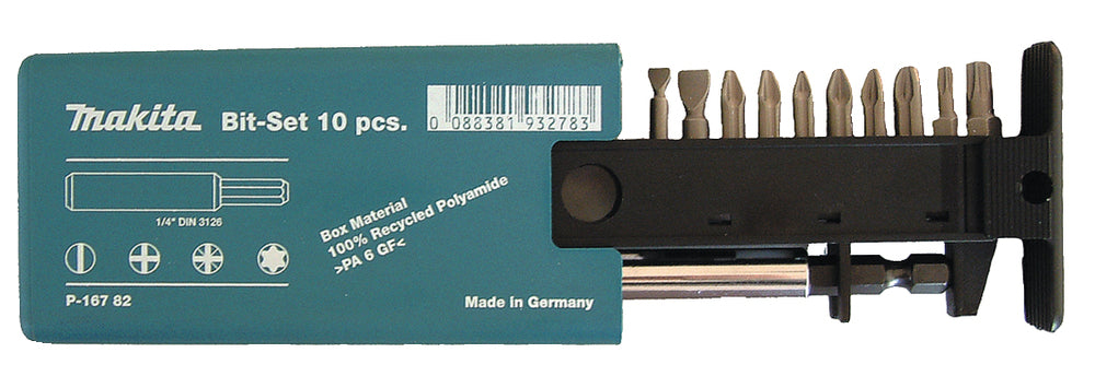 10-piece screwdriver set + magnetic holder (0.6;1.2;PH2;PZ1;PZ2;PZ3;T15;25) P-16782